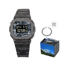 Casio Часы унисекс серии G-SQUAD Black dw-5600ca-8改装-腰果花钢带