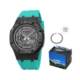 Часы серии Full Metal унисекс Casio gm-2100mf-5a改装-碳纤维壳蒂芙尼胶带