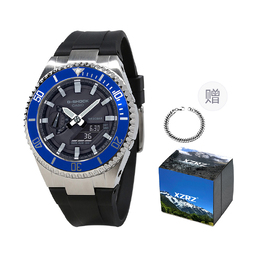 Casio Унисекс-часы с двумя жидкокристаллическими/аналоговыми дисплеями, черные ga-2100-1a改装-蓝圈黑胶带