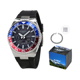 Casio Унисекс-часы с двумя жидкокристаллическими/аналоговыми дисплеями, черные ga-2100-1a改装-蓝红圈黑胶带
