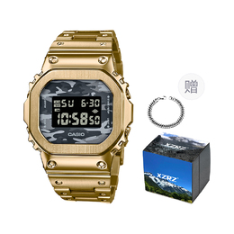 Серые часы унисекс серии G-SQUAD Casio dw-5600ca-8改装-金色钢带