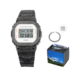 Серые часы унисекс серии G-SQUAD Casio dw-5600ws-4改装-腰果花钢带