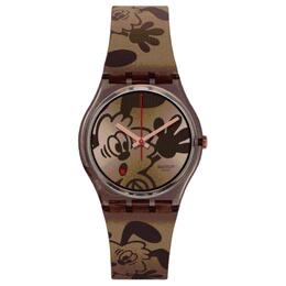 Часы унисекс 34 мм Coffee so28z701 Swatch