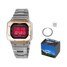 Casio Часы унисекс серии DIGITAL красные gw-b5600ar-1改装-盔甲机银间玫瑰金钢带