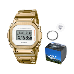 Casio Часы унисекс серии G-SQUAD белые dw-5600ws-4改装-金色钢带