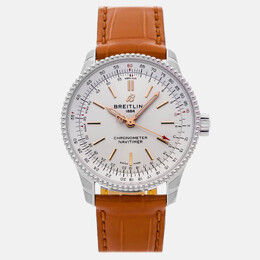 Pre-Owned Breitling Navitimer A17395F41G1P3 - Silver Dial, 35mm Stainless Steel Men's Automatic Watch