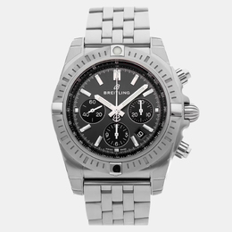 AB0115101F1A1 Pre-Owned Breitling Chronomat B01 Chronograph Grey Dial 44mm Automatic Stainless Steel Men's Watch
