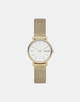 Женские часы Skagen Signatur Lille Slim с двумя стрелками, из нержавеющей стали золотистого оттенка — ЗОЛОТО 141946993 | gold