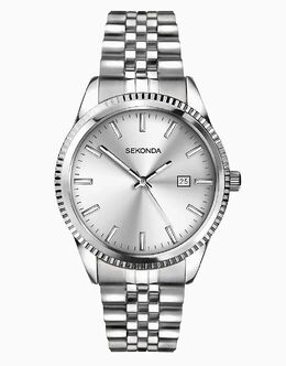 Круглые серебряные часы Sekonda King 40 мм в серебряном корпусе 150323707 | silver