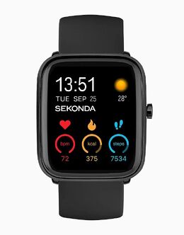 Умные часы-унисекс Sekonda Motion plus черного цвета 136909553 | black