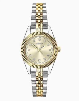 Круглые двухцветные часы Sekonda francis 26 мм в серебряном корпусе 149072119 | silver
