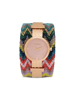 Наручные часы 36 мм с узором зигзаг Missoni, золотой 29354909 | золотистый