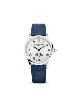 Наручные часы Classics Slimline Moonphase 30 мм Frederique Constant, серебряный 29804205 | серебристый