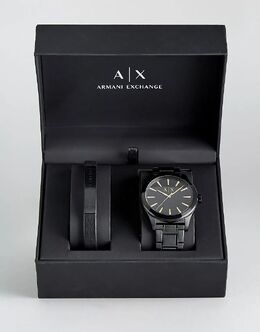 Подарочный набор Armani Exchange AX7102 Black Watch & Bracelet 1075483 | black