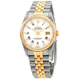 Pre-owned Rolex Datejust 16233WRJ Mens Automatic Diamond Dial Watch