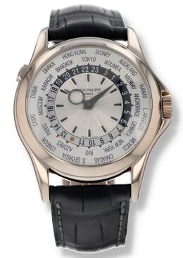 Pre-owned Patek Philippe 5130G World Time GMT Mens Watch