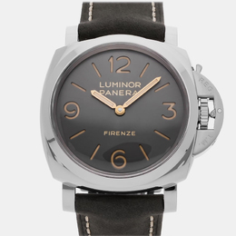 Panerai Luminor 1950 3 Days Firenze Boutique Edition PAM00605 Manual Winding Grey Stainless Steel Men’s Wristwatch 47mm 1180175