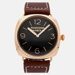 Panerai Radiomir 3 Day PAM00379 Manual Winding Black 18k Rose Gold Men’s Wristwatch 47mm 1189758