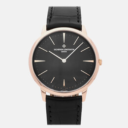 Vacheron Constantin Heritage Reference 1189768 Manual Winding Black Dial 18k Rose Gold Men’s Wristwatch