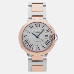 Cartier Ballon Bleu W2BB0033 Automatic Silver Stainless Steel & 18k Rose Gold Women's Watch
