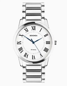 Часы Sekonda Beaumont 40 мм круглые серебряные из серебра 149071283 | silver