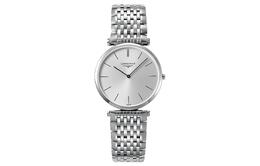 Longines Мужские часы Jialan Collection с кварцевым механизмом, белым циферблатом, корпусом из нержавеющей стали, ремешком из нержавеющей стали l4.709.4.72.6