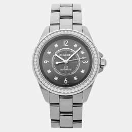 Chanel J12 H2566 Automatic Black Diamonds Ceramic Women’s Wristwatch 38mm 1191598