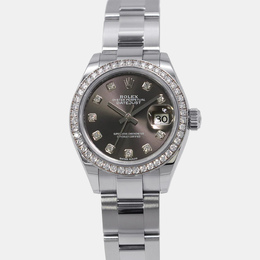 Rolex Datejust 126234RBR Stainless Steel Grey Dial Women's Watch