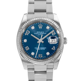 Pre-owned Rolex Oyster Perpetual Date Automatic Chronometer with Diamond Bezel