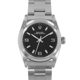 Pre-owned Rolex Oyster Perpetual 31 Automatic Black Dial Ladies Watch 77080 BKSO