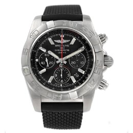 Pre-owned Breitling Chronomat B01 Chronograph Automatic Chronometer Black Dial Men's Watch AB0110