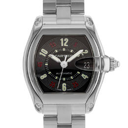 Pre-owned Cartier Roadster Automatic Black Dial Mens Watch W62002V3