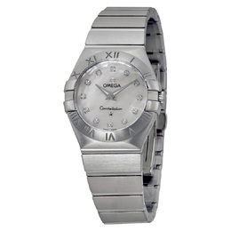 Pre-owned Omega Constellation Diamond Mother of Pearl Dial Ladies Watch 123.10.27.60.55.001