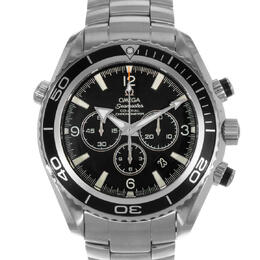 Pre-owned Omega Seamaster Chronograph Automatic Chronometer Black Dial Mens Watch 2210.50.00