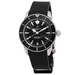 Breitling Superocean Heritage AB3112241B1S1 - Men's Automatic Black Dial Watch, Stainless Steel Case & Rubber Strap