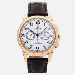 Omega Olympic Games 522.53.39.50.04.001 Manual Winding White 18k Rose Gold Men’s Wristwatch 39 mm 1206531