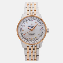 Breitling Navitimer U17395211A1U1 Automatic White MOP Stainless Steel 18k Rose Gold Women’s Wristwatch 35 mm 1205629
