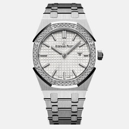 Audemars Piguet Royal Oak 67651ST.ZZ.1261ST.01 Quartz Silver Stainless Steel Diamond Women's Wristwatch 33 mm 1209573