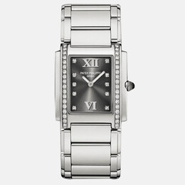 Patek Philippe Twenty-4 4910/10A-010 Quartz Grey Stainless Steel Women's Wristwatch 30 mm 1209590