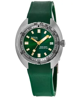 Doxa Sub 200T Sea Emerald Automatic Green Rubber Strap Men's Watch 804.10.131s.26