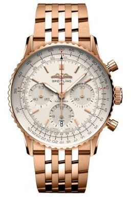 Breitling Navitimer B01 Chronograph Automatic White Dial Watch rb0139211g1r1