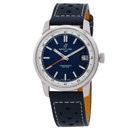 AB3113A71C1X1 Breitling Top Time B31 Mens Chronometer - Blue Dial Stainless Steel and Leather Strap