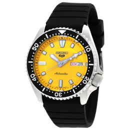 Seiko 5 Sports Automatic Yellow Dial Mens Watch SRPL87K1