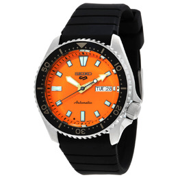 Seiko 5 Sports SRPL89K1 Mens Automatic Orange Dial Watch