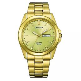 Citizen Quartz Gold Dial Mens Watch bf0583-59p