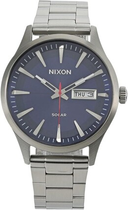 Часы Sentry Solar Stainless Steel Nixon, цвет Navy Sunray/Silver 9727026 | navy sunray/silver