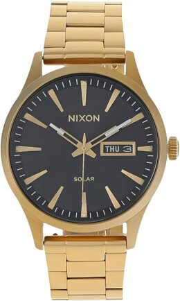 Часы Sentry Solar Stainless Steel Nixon, цвет All Gold/Black 9727026 | all gold/black