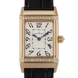 Pre-owned Jaeger-LeCoultre Reverso Duetto Classique Hand Wind Diamond Silver Dial Ladies Watch q2562402
