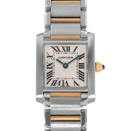 Pre-owned Cartier Tank Francaise Sm Quartz Silver Dial Ladies Watch w51007q4