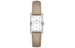 Longines Женские часы DolceVita Collection с кварцевым механизмом, 23,3*37 мм, белый циферблат, корпус из нержавеющей стали, кожаный ремешок l5.512.4.11.7